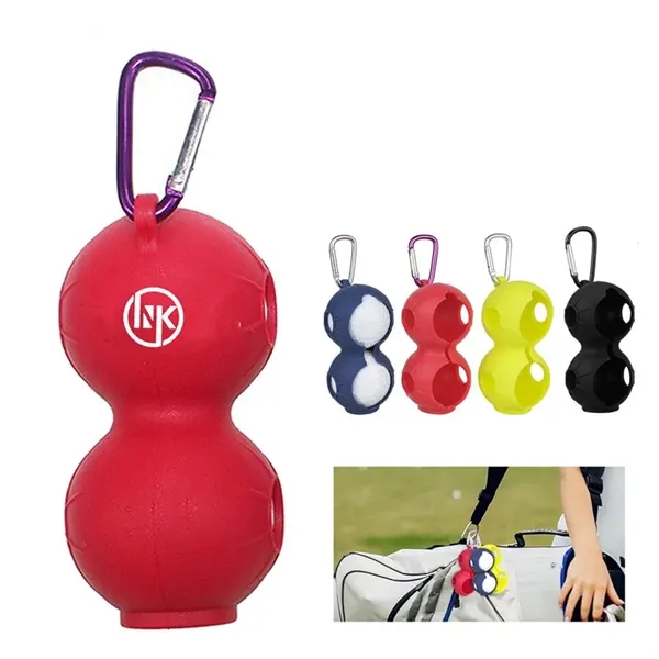 Silicone Golf Ball Holder Bag with Carabiner