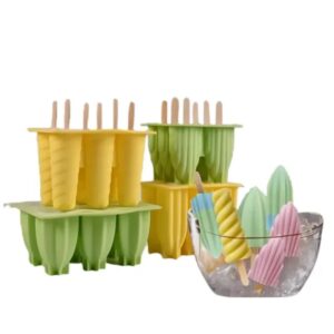6 Pieces Silicone Popsicle Mould