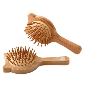 Cat Shape Brush with Wooden Bristles