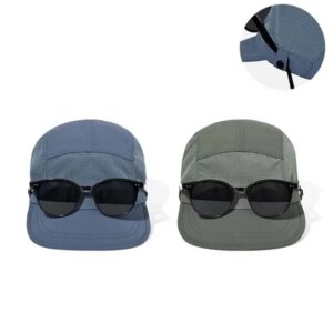 Fast Dry Baseball Cap Hat with holder for Sun Glasses