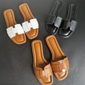 Comfortable Women's PU Flat Slippers