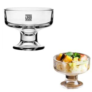 Small Clear Mini Footed Dessert Cups for Fruit Pudding