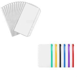 A6 A5 PVC 6 Holes Zipper Inserts