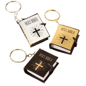 Mini Bible Cross Keychain