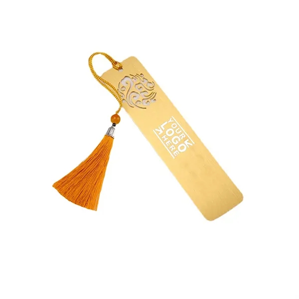 Metal Copper Bookmark with Tassels