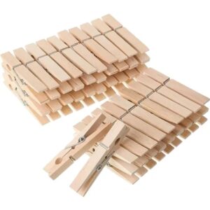 50 PCS Wooden Clothespins About 2-7/8" Long