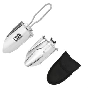 Portable Stainless Steel Folding Shovel with Pouch