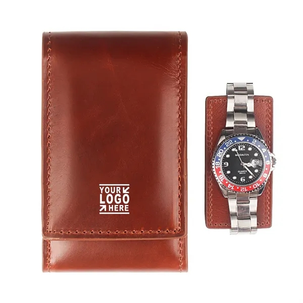 Travel Case Leather Pouches for 1 or 2 Watches