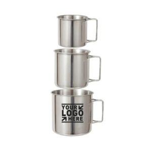 10 oz. Stainless Steel Camping Mug with Folding Handle