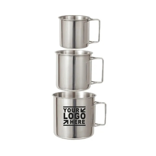 10 oz. Stainless Steel Camping Mug with Folding Handle