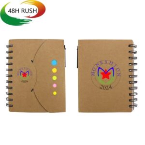 Recycled Notebook w/ Button Pen