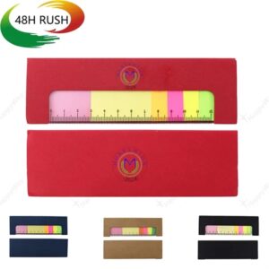 Colorful Stickers  w/ Plastic Clear Ruler