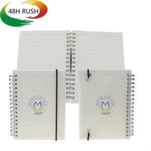 Simple PP Cover A5 and A6 Spiral-bound Notebook w/ Elastic Ban