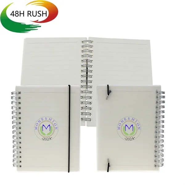 Simple PP Cover A5 and A6 Spiral-bound Notebook w/ Elastic Ban