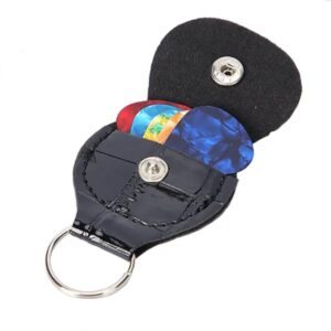 Guitar Picks Holder Case - Leather Keychain