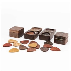 Wooden Acoustic Guitar Pick CaseandHolder