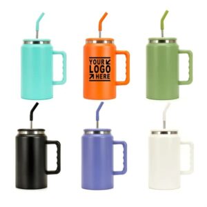 50 oz Stainless Steel Tumbler with Plastic Handle