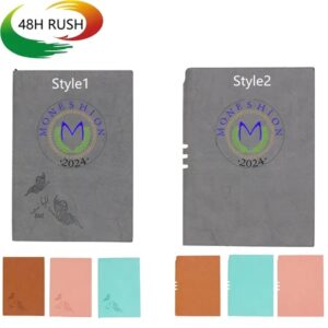 A5 Colorful Notepad w/ Embossed Butterfly Pattern