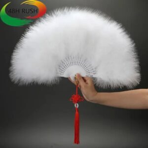 Customized Foldable Hollow Feather Fans