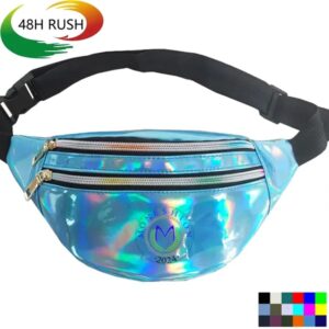 Colorful Laser Half-transparent Cross Body Bag W/ Zipper