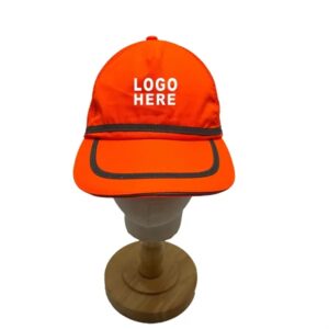 Safety Orange Hat with Reflective Strips