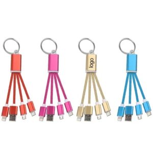 4-in-1 Braided Charging Cable w/ Keyring