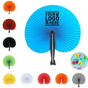 Paper Hand Fans Round Colorful