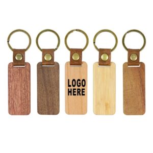 Wooden Zinc Alloy Key Tag