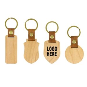 Custom Wooden Zinc Alloy Key Tag