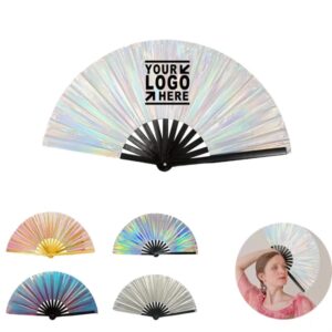 Iridescent Folding Hand Fan