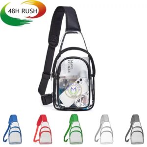 Transparent Single Shoulder Bag W/ Zipper