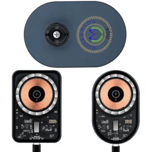 10000mAh SquareandOval Punk Wireless Power Bank w/ Magnet