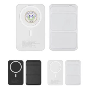 10000 MAH Square Wireless Power Bank w/ Magnetand2 Cables