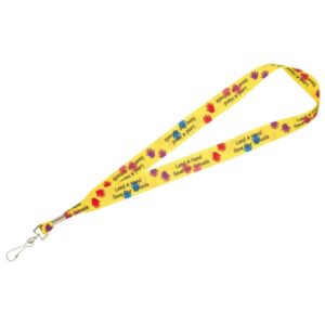 Full Color 1" Lanyard w/ Hook