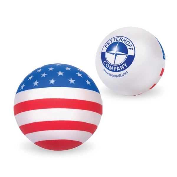 Patriotic round ball stress reliever
