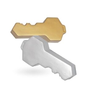 Key shaped stress reliever