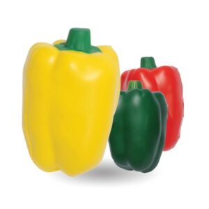 Bell pepper shaped stress reliever