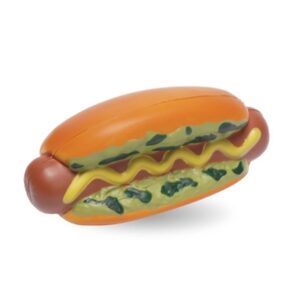 Hot dog shaped stress reliever