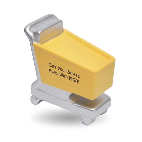 Shopping cart shaped stress reliever