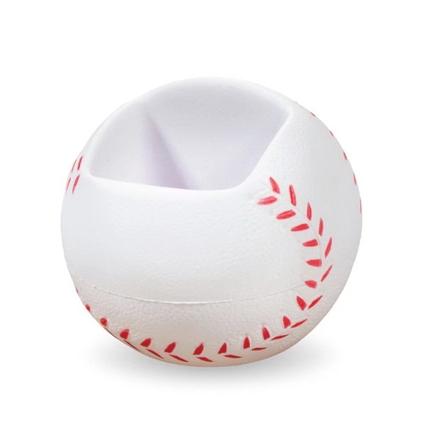 Baseball cell phone holder stress reliever