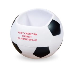 Soccer ball cell phone holder stress reliever