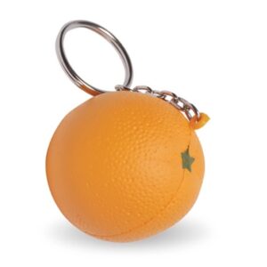 Orange key chain and stress reliever