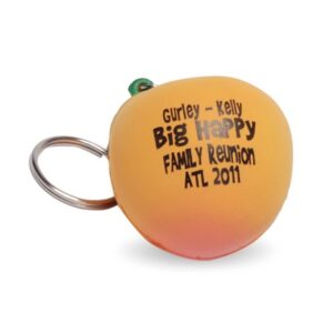 Peach key chain and stress reliever