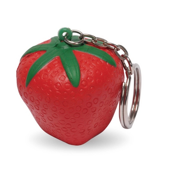 Strawberry key chain and stress reliever