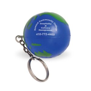 Earth ball key chain and stress reliever