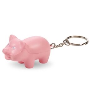 Pig key chain and stress reliever