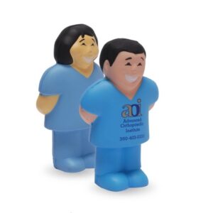 Doctor with scrubs shaped stress reliever