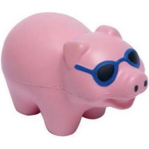 Pig with glasses shaped stress reliever