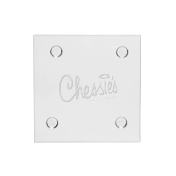 4 In Square Custom Glass Coaster