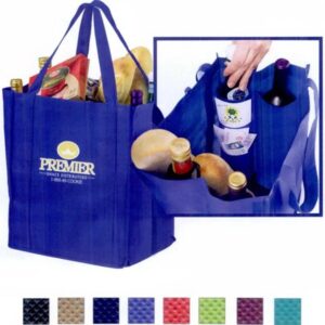 Wine andamp; Grocery Combo Tote Bag - Screen Print